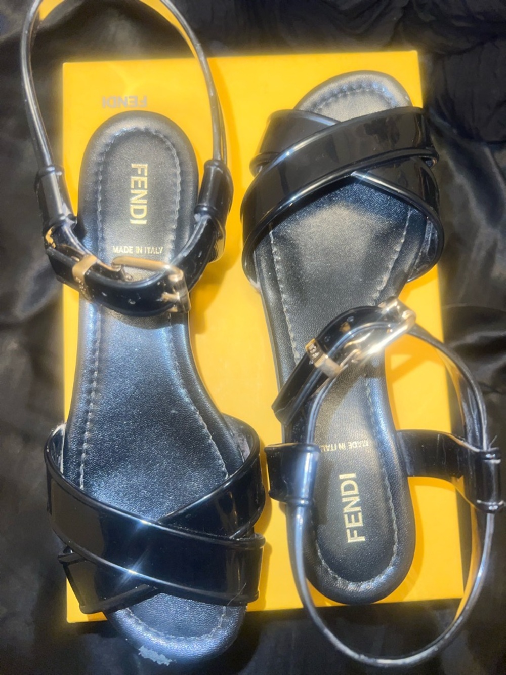 Fendi Black Platform Sandal